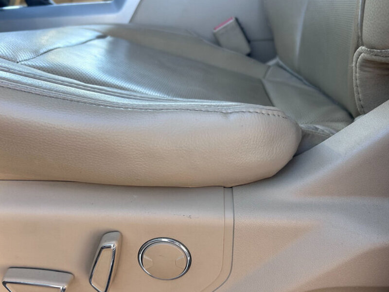 After: leather seat repaired, cracks removed