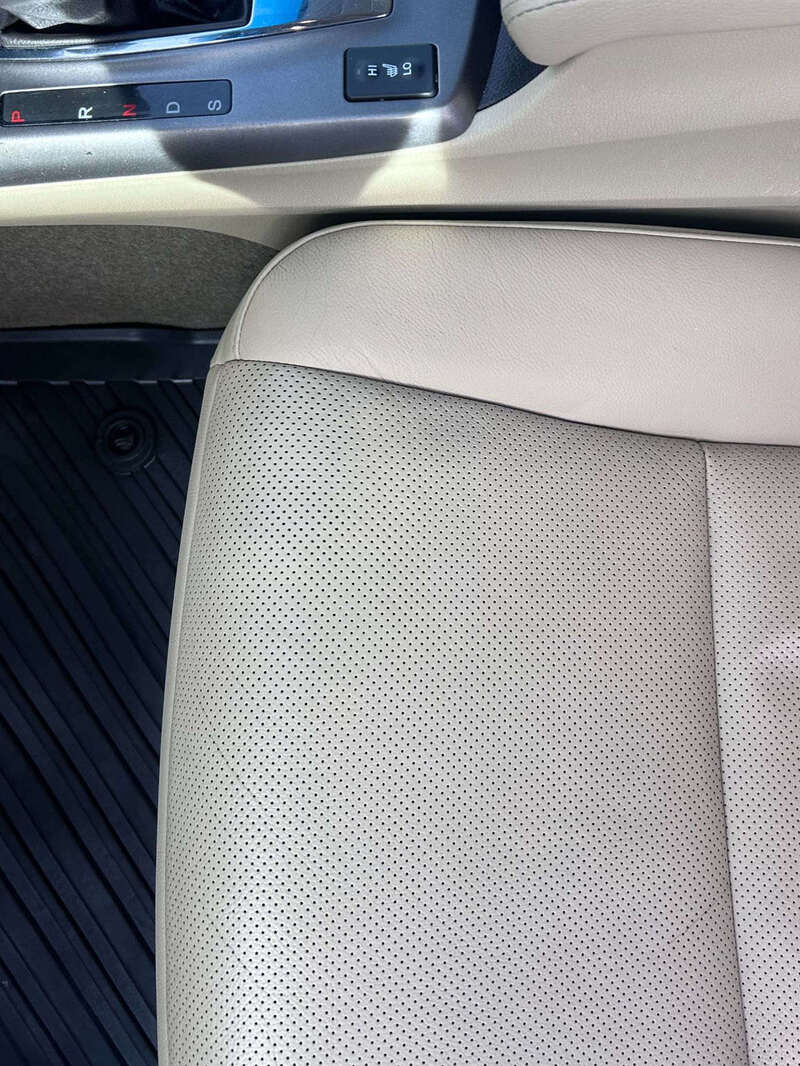 After: seat bolster color-matched and restored